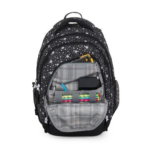 Školní batoh BagMaster SUPERNOVA 24 A - černo-bílý