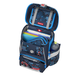 Školní aktovka SPACE pro prvňáčky - 5-dílný set, Step by Step Tractor Freddy, certifiká