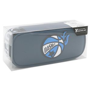 Pouzdro na pera 1-zipové s klopou, prázdné - Basket (mix 3 barev)