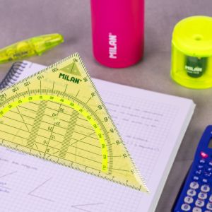 Úhloměr 14 cm MILAN Flex&Resistant (Acid série) - žlutý