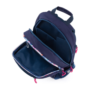 Studentský batoh + etue OXY Sport Flowers Blue