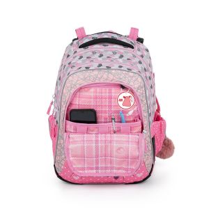 Školní batoh BagMaster Lumi 22 A - Pink / Grey