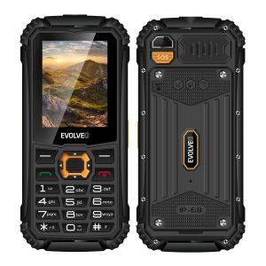 EVOLVEO StrongPhone Q1, vodotesný odolný Dual SIM telefón, čierno-oranžový SGP-Q1-BO