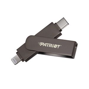 Patriot iLuxe Stick C MFi/128GB/USB 3.2/Lightning + USB-C/Čierna PI128GSKM30CL