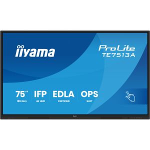 75" iiyama TE7513A-B1AG: IPS, 4K, 40P, EDLÁ TE7513A-B1AG