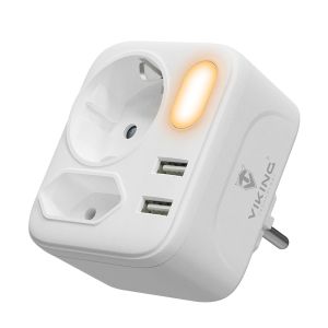 Sieťový adaptér Viking AC22, rozbočovač, 4 výstupy VAC22