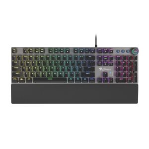Genesis herná mechanická klávesnica THOR 380/RGB/Outemu Blue/Drôtová USB/US layout/Čierna NKG-1725