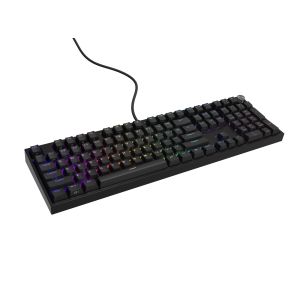 Herná mechanická klávesnica Genesis THOR 404/RGB/Outemu Peach Silent/Drôtové USB-A/US layout/Čierna NKG-2297