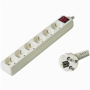 Predlžovací prívod 230V, 7m,6 zásuviek + vypínač pp6k-07