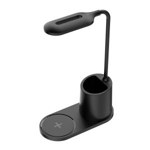 Platinet stolná LED lampa 3W, bezdrôtové nabíjanie, čierna PLADLL1930N