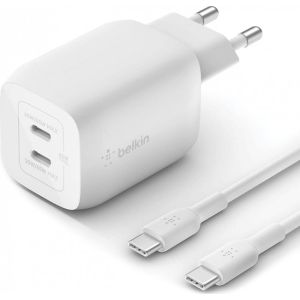 Belkin 65W GaN napájací adaptér 2xUSB-C+100W kábel WCH013vf2MWH-B6