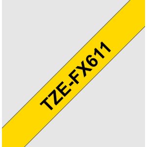 TZE-FX611, žltá / čierna, 6mm TZEFX611