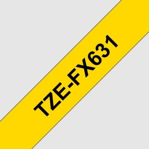 TZE-FX631, žltá / čierna, 12mm TZEFX631