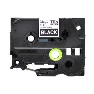 TZE-365 - biela tlač na čierne, šírka 36 mm TZE365