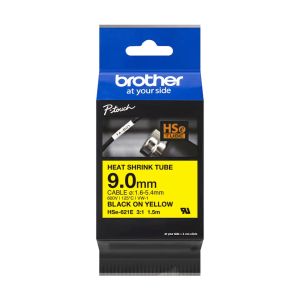 HSE-621E - čierna tlač na žltej, šírka 9,0 mm HSE621E