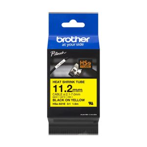 HSE-631E - čierna tlač na žltej, šírka 11,2 mm HSE631E
