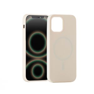 ER POWER Silikónový kryt CARNEVAL SNAP pre iPhone 12 Pro Max s MagSafe - béžová ERCSIP12MXMGLQ-GD