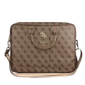 Guess PU 4G Metal Logo Taška na Notebook 15/16" Brown 3666339005375