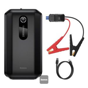 Baseus power banka Super Energy Air 10000 mAh so štartovacími káblami čierna 6932172604196