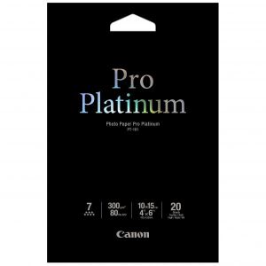 Canon Photo Paper Platinum, PT-101, fotopapír, lesklý, 2768B013, bílý, 10x15cm, 4x6", 300 g/m2, 20 ks, inkoustový