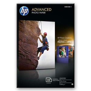 HP Advanced Glossy Photo Paper, Q8691A, fotopapír, bez okrajů typ lesklý, zdokonalený typ bílý, 10x15cm, 4x6", 250 g/m2, 25 ks