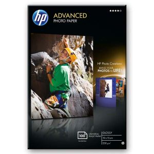 HP Advanced Glossy Photo Paper, Q8692A, fotopapír, bez okrajů typ lesklý, zdokonalený typ bílý, 10x15cm, 4x6", 250 g/m2, 100 k