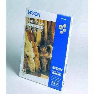 Epson Matte Paper Heavyweight, C13S041256, foto papír, matný, silný typ bílý, Stylus Photo 1270, 1290, A4, 167 g/m2, 50 ks, atra