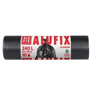 Pytle na těžký odpad 240 l/10 ks, 35mic., 100 x 125 cm, černé, LDPE
