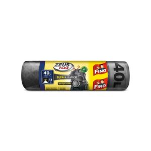 Pytle zatahovací FINO Zeus FLEX 40ℓ, 32 mic., 55 x 57 cm, stříbrné (12 ks) 