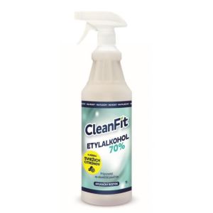 CleanFit dezinfekční roztok Etylakohol 70% citrus 1 l + rozprašovač ZDARMA 