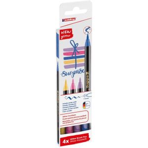 Sada popisovačů edding 1340/4S glitter, pastelové barvy, vláknový hrot 