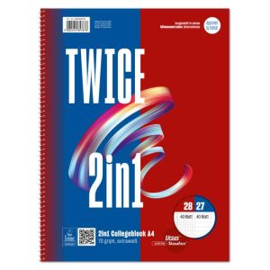 Blok College Format Werk Ursus A4 40 listů linkovaný, 40 listů čtverečkovaný 70g 