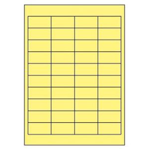 Etikety 48,5x25, 4mm žluté, 100 archů 
