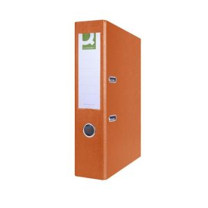 Pořadač pákový Q-CONNECT poloplastový 7,5cm oranžový 