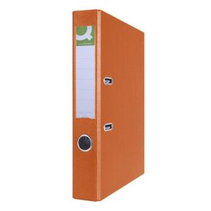 Pořadač pákový Q-CONNECT poloplastový 5cm oranžový 