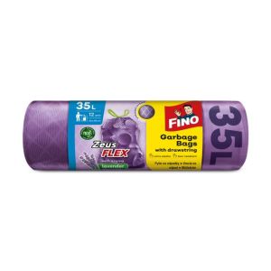 Pytle zatahovací FINO Zeus FLEX AROMATIC 35ℓ, 28 mic. 53 x 59 cm, fialové (12 ks) 