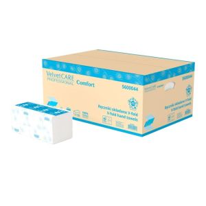 Papírové utěrky skládané ZZ V-fold 2-vrstvé bílé 25x23 cm (20bal.) 