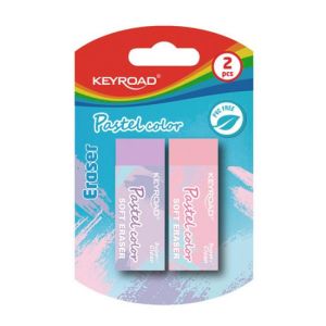 Guma KEYROAD Pastel, blistr 2 ks, mix barev 