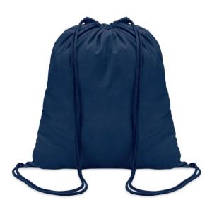 Bavlněný stahovací vak 100gr/m² 41x37 cm modrý 