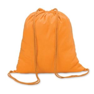 Bavlněný stahovací vak 100gr/m² 41x37 cm oranžový 