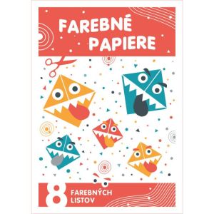 Barevný papír A4 8 listů 