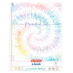 Blok poznámkový Herlitz A4, 80 listů, linkovaný, New Batik Freedom 