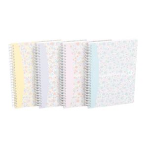 Blok Oxford Floral, A5, 60 listů, linkovaný, mix barev 