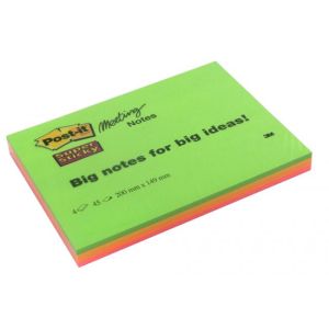 Blok Meeting notes Supersticky 203x152mm Post-it® silně lepící bločky