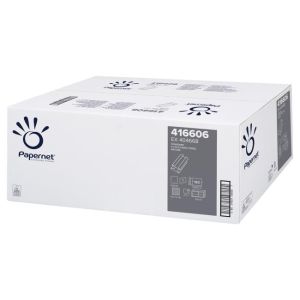Papírové utěrky skládané Papernet C 1-vrstvé, recyklované šedé 