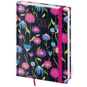 Diář Vario denní A5 14,3x20,5 cm s gumičkou Fragrance 2026 