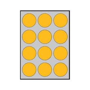 Etikety kruhové barevné průměr 60 mm APLI A4 20 archů fluo oranžové 
