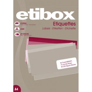 Etikety univerzální 38x21,2mm Etibox A4 100 archů 