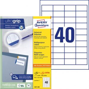 Etikety univerzální 48,5x25,4mm Avery A4 100 archů 