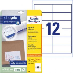 Etikety univerzální 97x42,3mm Avery A4 25+5 archů